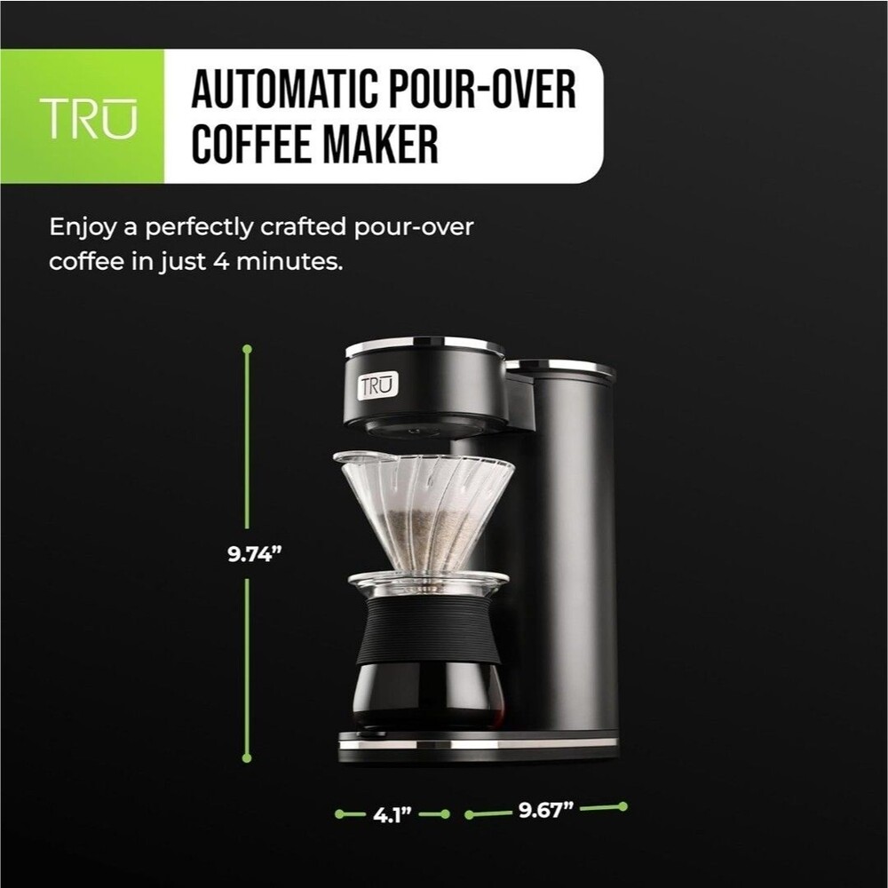 TRU Automatic Pour Over Coffee Maker with Digital Controls NEW in Box - Picture 2 of 6